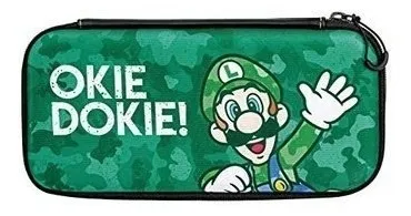Funda Slim Travel Case Luigi Camo Edition Switch - Sniper-0