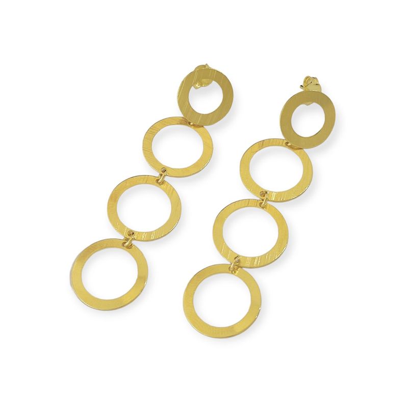 Aros Lola 3 Círculos Enchapado Oro 18K-1