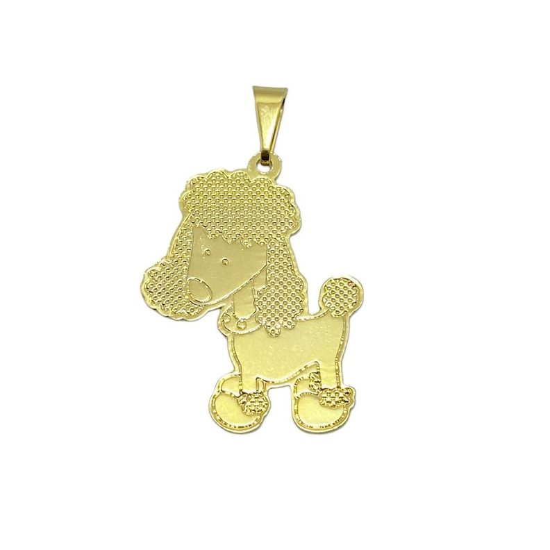 Colgante Perro Poodle Enchapado Oro 18K-0
