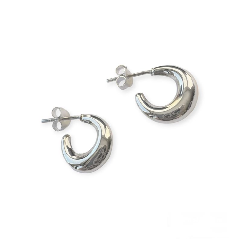 Aros Argolla Camila Plata Fina 925-1