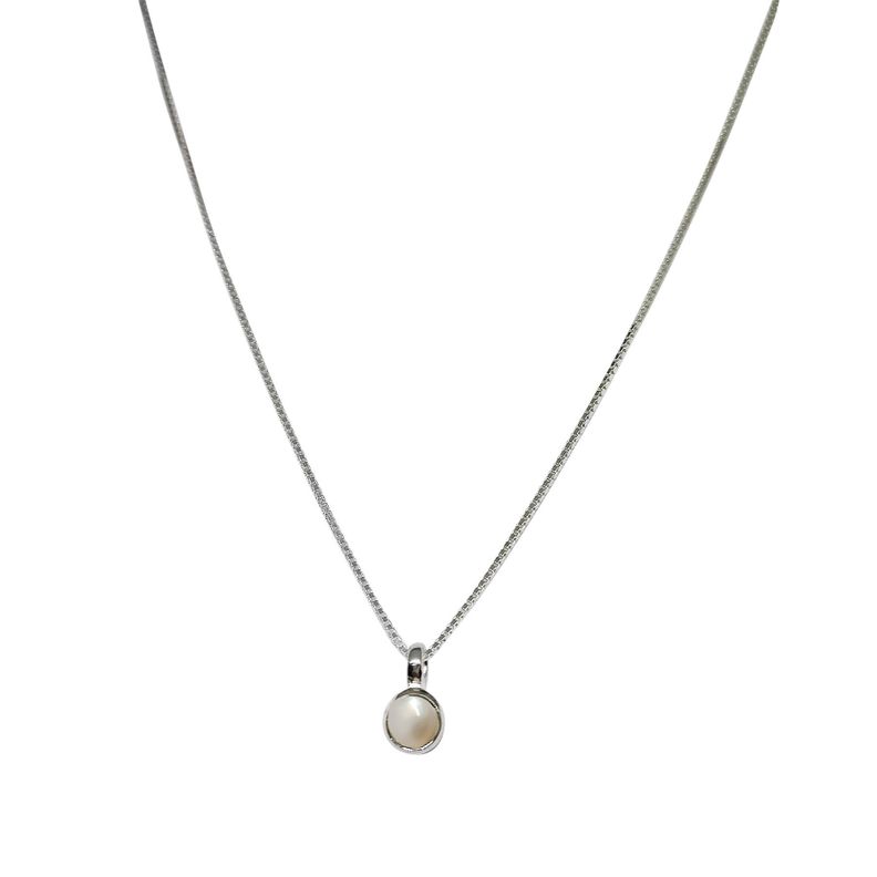 Collar Naisha Perla Plata Fina 925-0