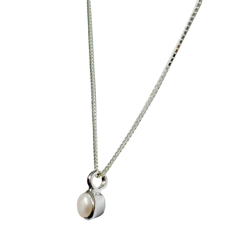 Collar Naisha Perla Plata Fina 925-3