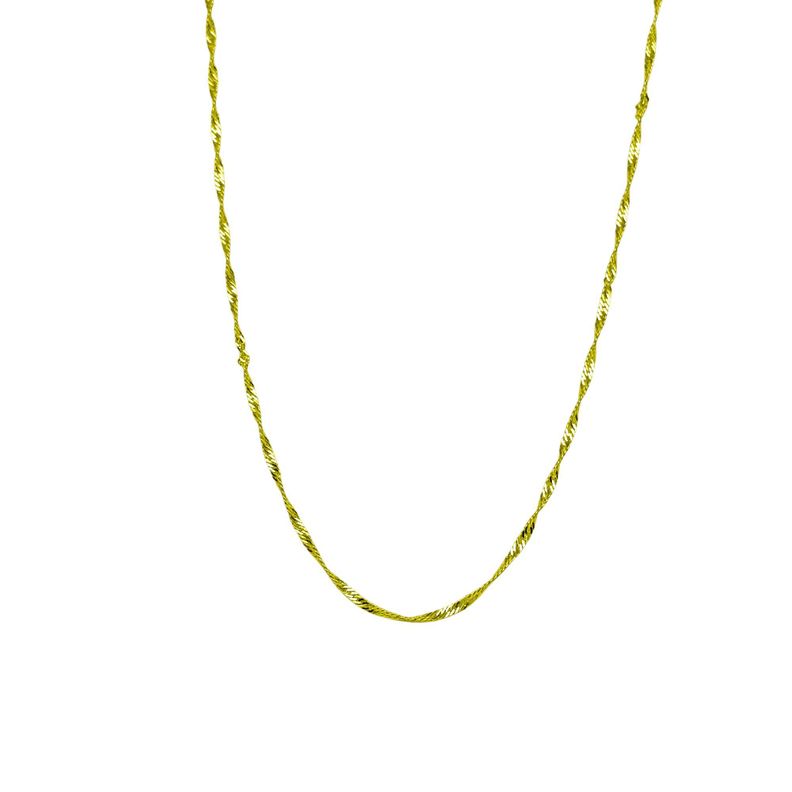 Cadena Singapur Grueso Enchapado Oro 18K-0