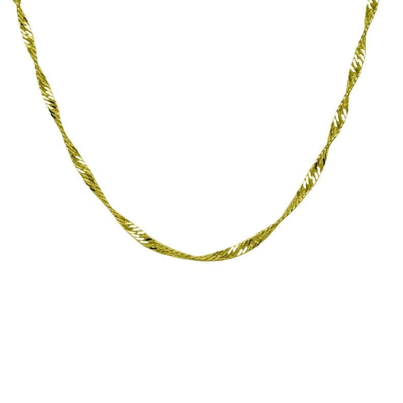 Cadena Singapur Grueso Enchapado Oro 18K-2
