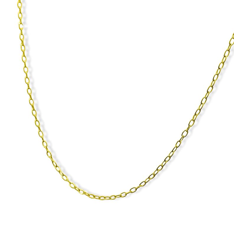 Cadena Eslabon Limado 2x2mm Enchapado Oro 18K