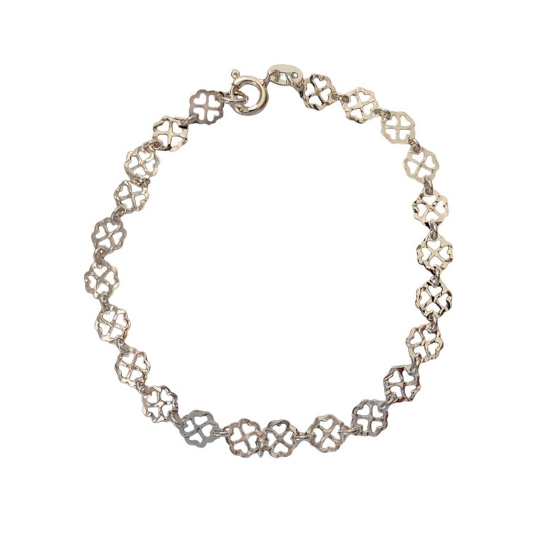 Pulsera Trébol Mini Plata Fina 925 -0