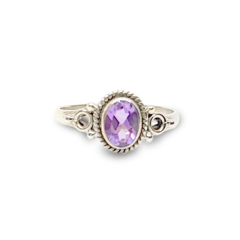 Anillo Sansa Amatista #17 Plata Fina 925-0