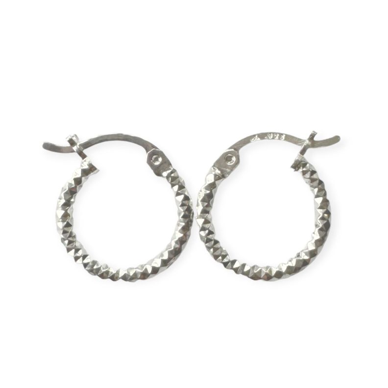 Aros Argolla Satinada 14 mm Plata Fina 925-0