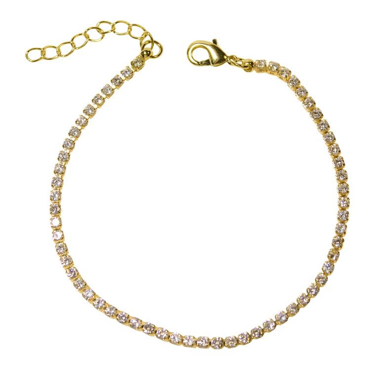 Pulsera Jazmín Circón Blanco Enchapado Oro 18K-0