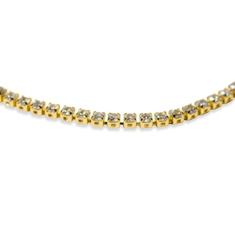 Pulsera Jazmín Circón Blanco Enchapado Oro 18K-2