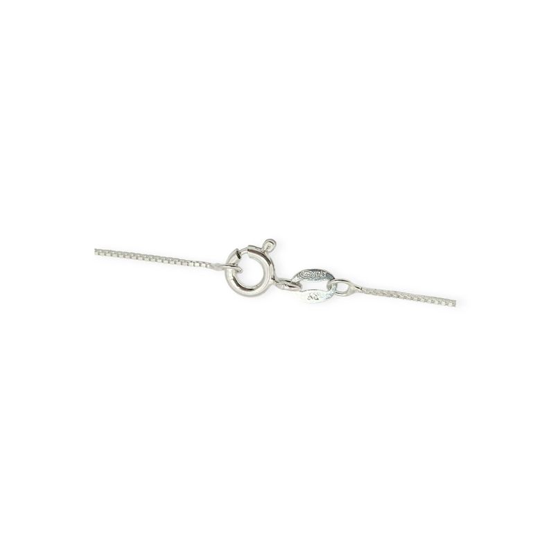 Collar Corazón Huellas Circón Plata Fina 925-3