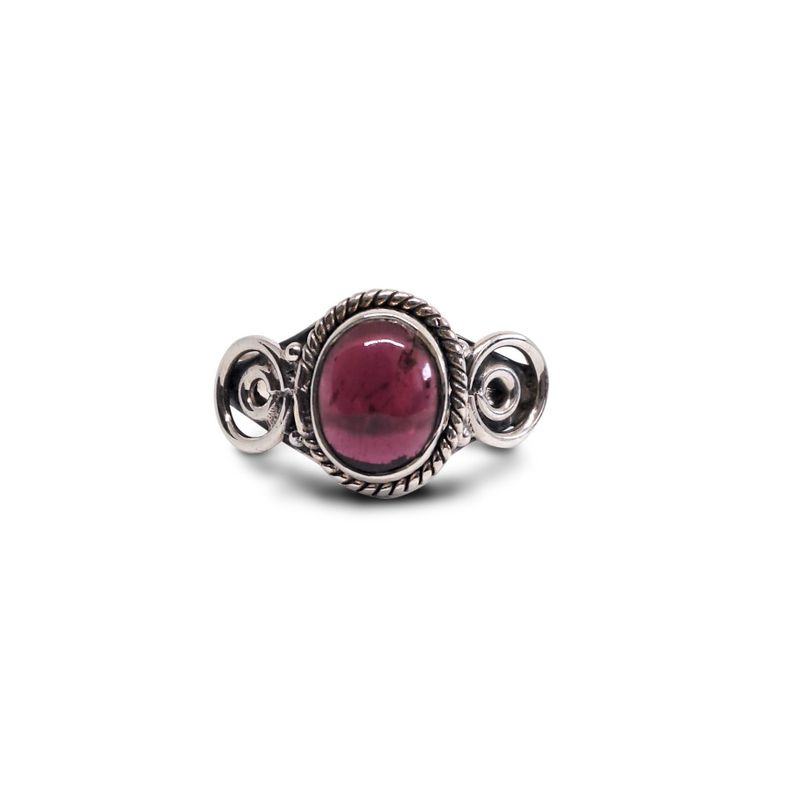 Anillo Granate #19 Plata Fina 925-0