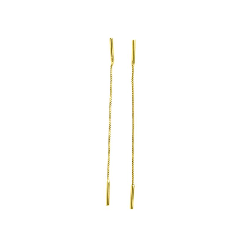 Aros Delia Cadena Palito Enchapado Oro 18K-0