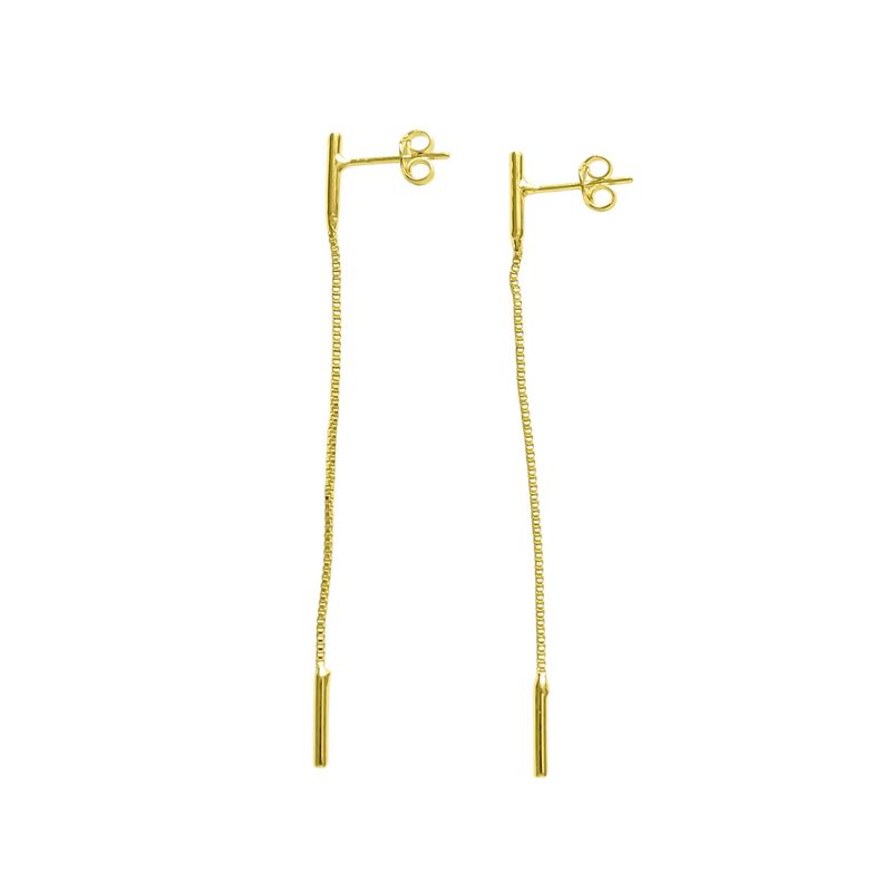 Aros Delia Cadena Palito Enchapado Oro 18K-1