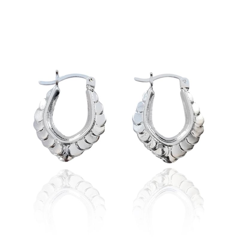 Aros Argollas Karina Plata Fina 925-0