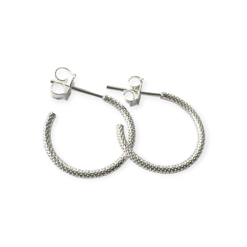 Aros Argolla Satinada Daniela 17mm Plata Fina 925-0