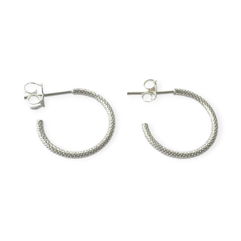 Aros Argolla Satinada Daniela 17mm Plata Fina 925-1