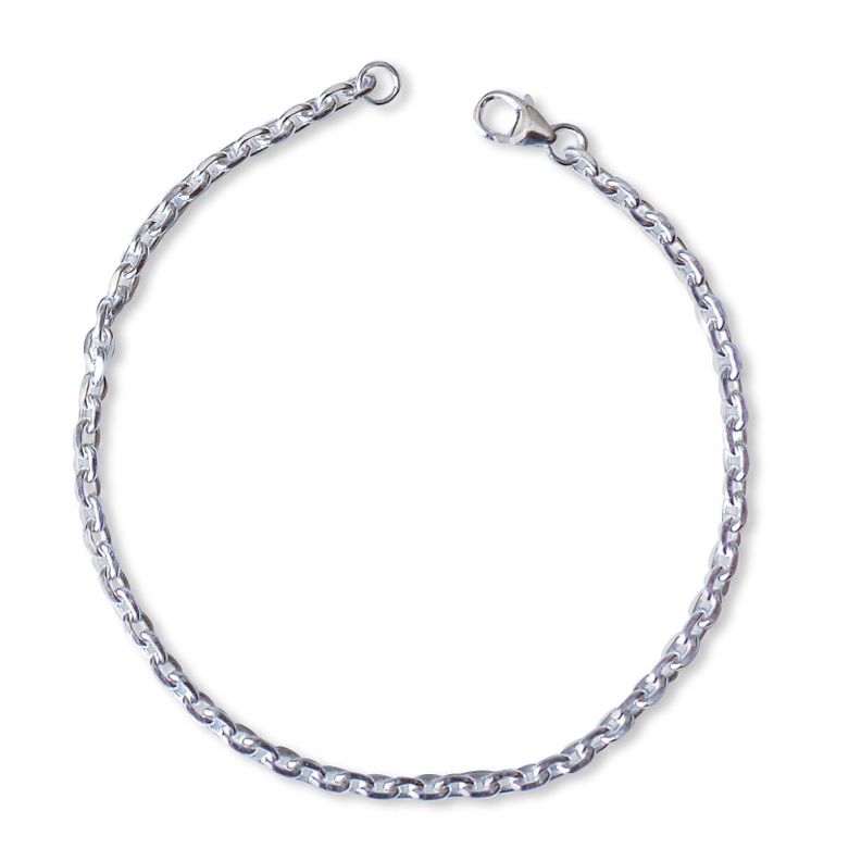 Pulsera Eslabón Limado Grande Plata Fina 925-0