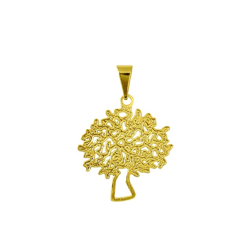 Colgante Arbol De La Vida Calado Enchapado Oro 18K Dorado