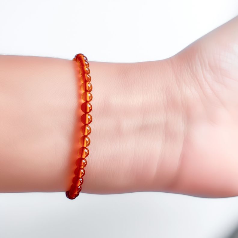 Pulsera Ámbar Bebé Cordón Rojo Plata Fina 925-1