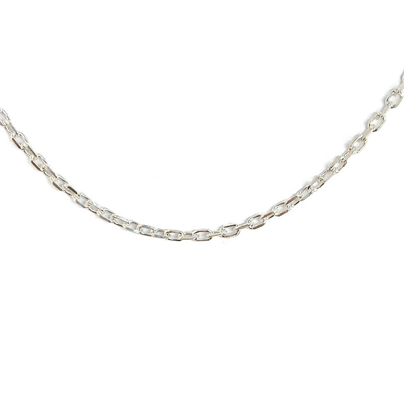 Cadena Eslabón 2x1mm Limada 55cm Plata Fina 925-1
