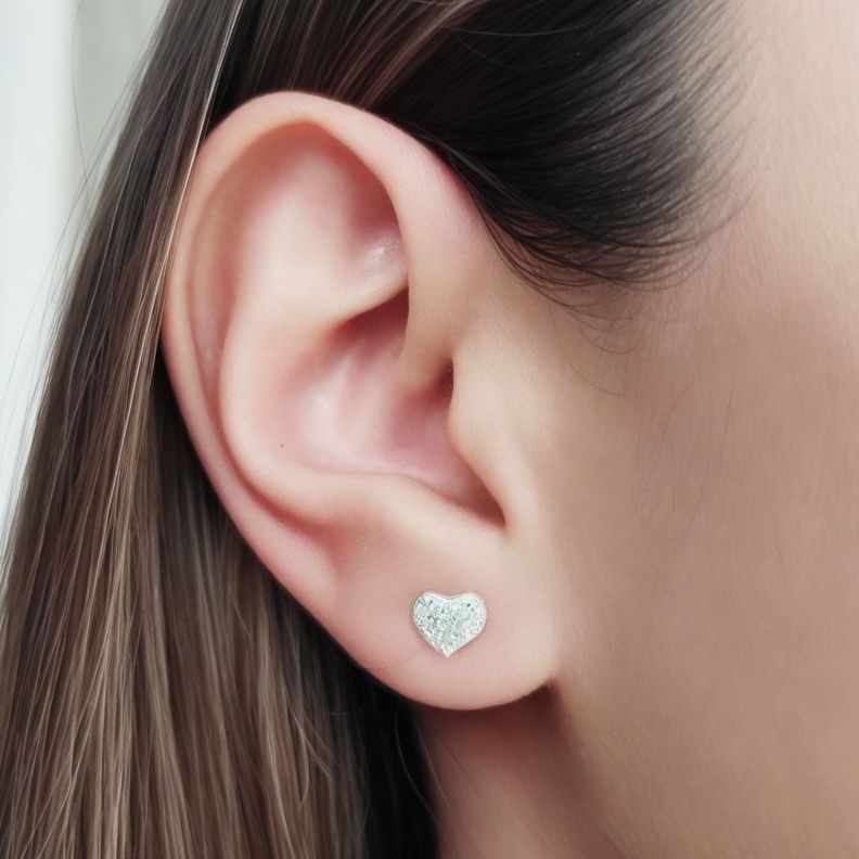 Aros Corazón Circones Plata Fina 925-1