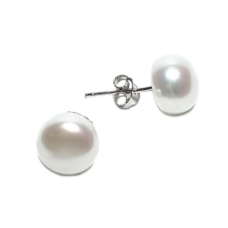 Aros Perla De Río 9mm Plata Fina 925-0