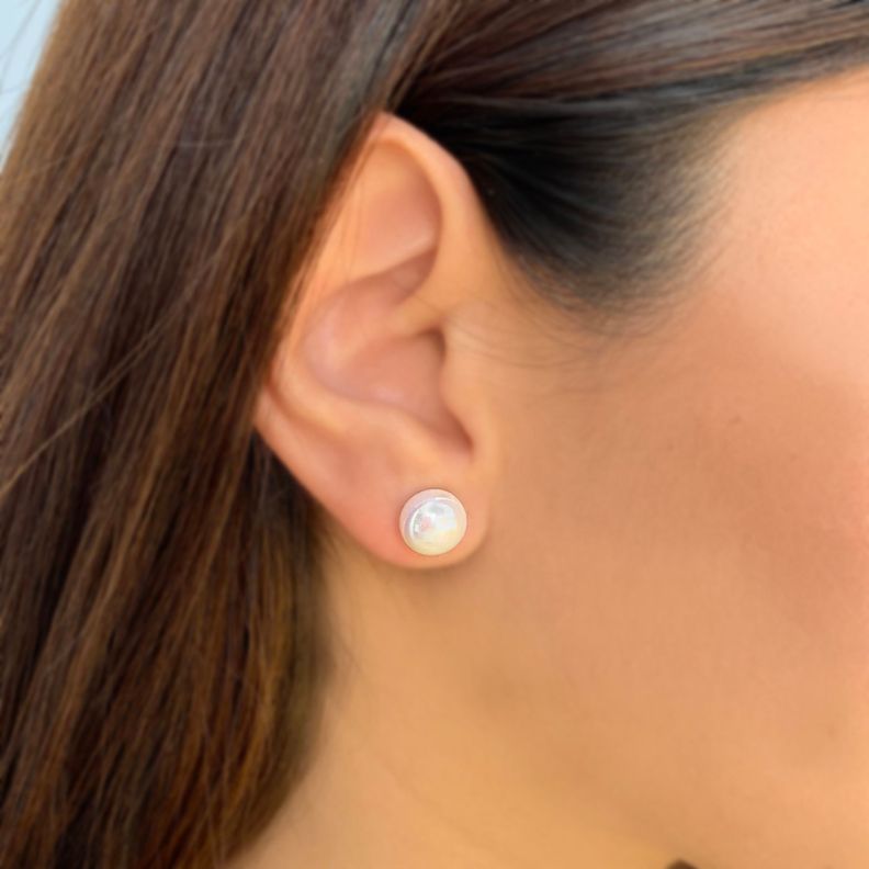 Aros Perla De Río 9mm Plata Fina 925-2