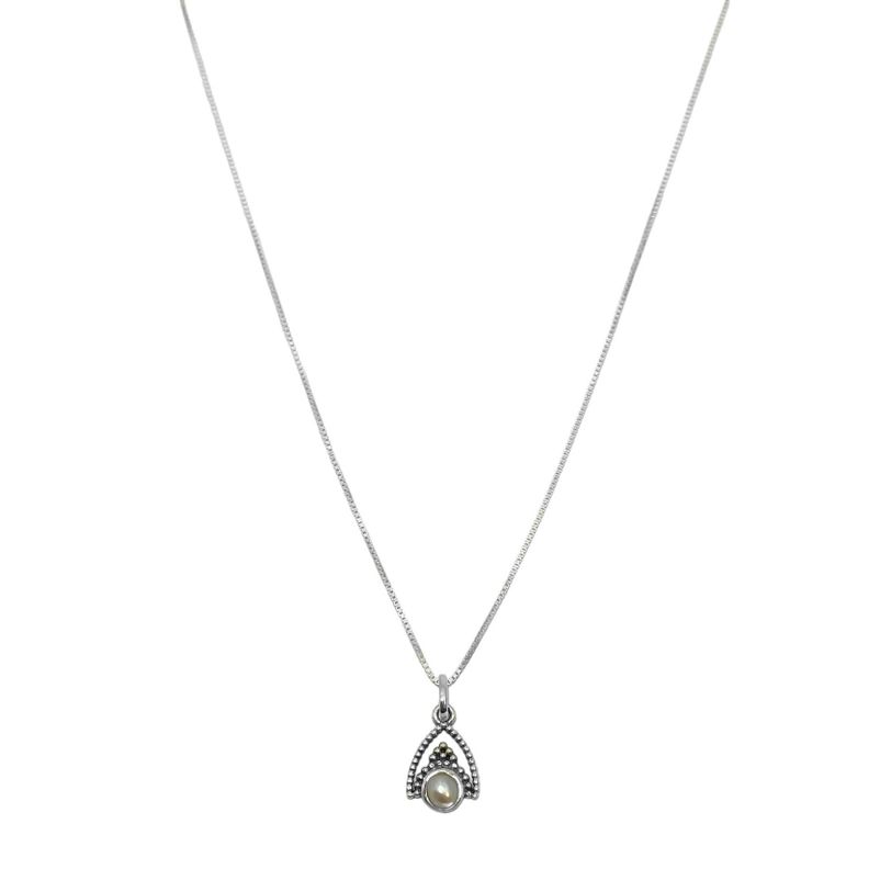 Collar Siddhi Piedras Naturales Plata Fina 925-1