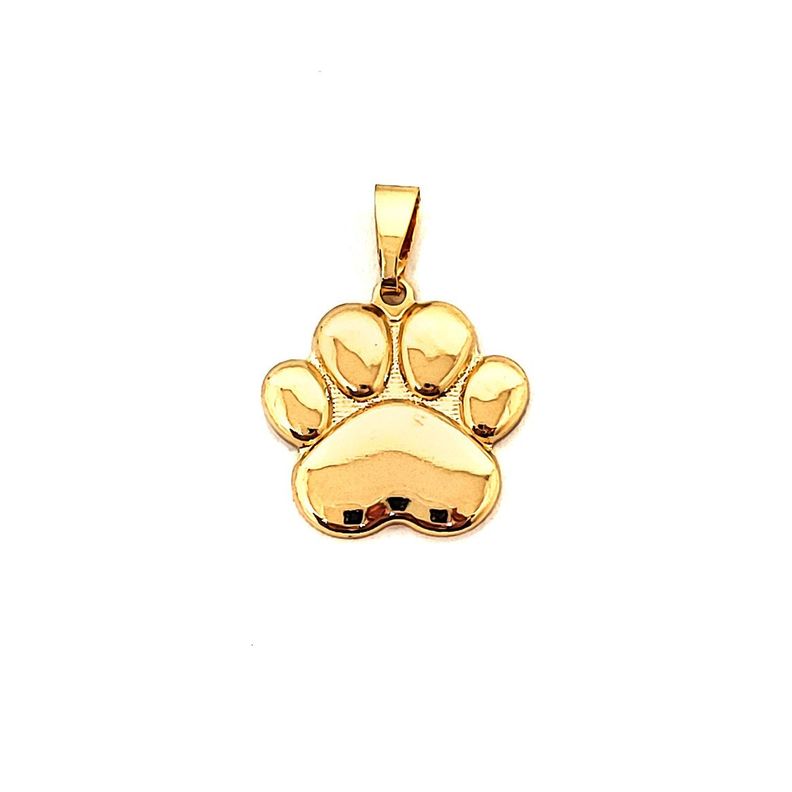 Colgante Huella Perro Grande Enchapado Oro 18K-0