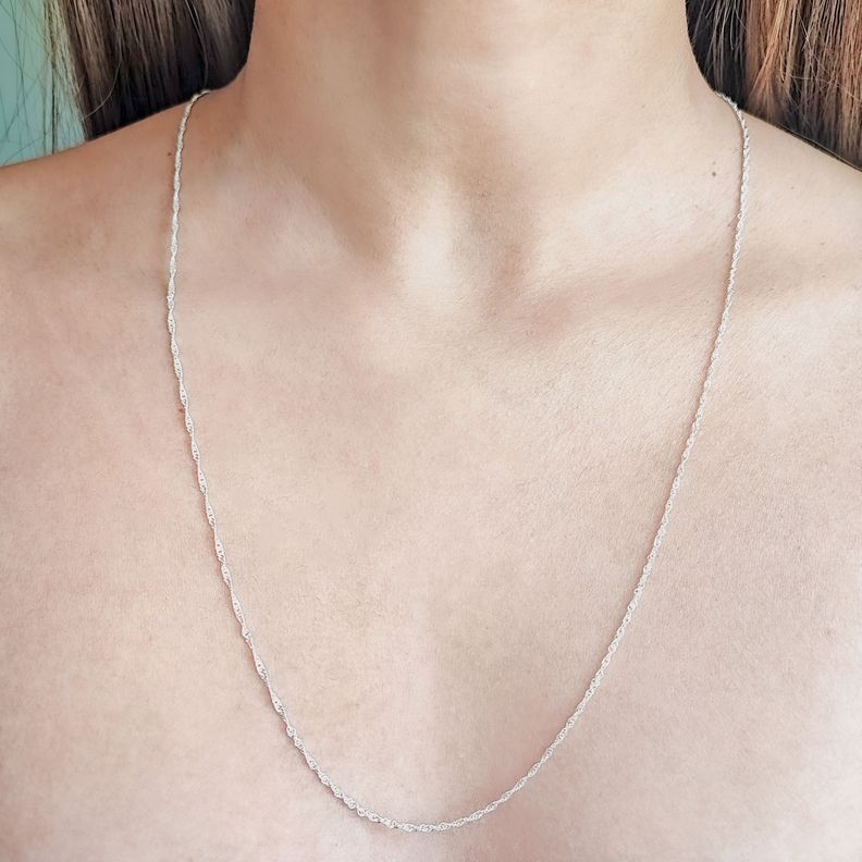 Cadena Singapur 70cm Plata Fina 925-1