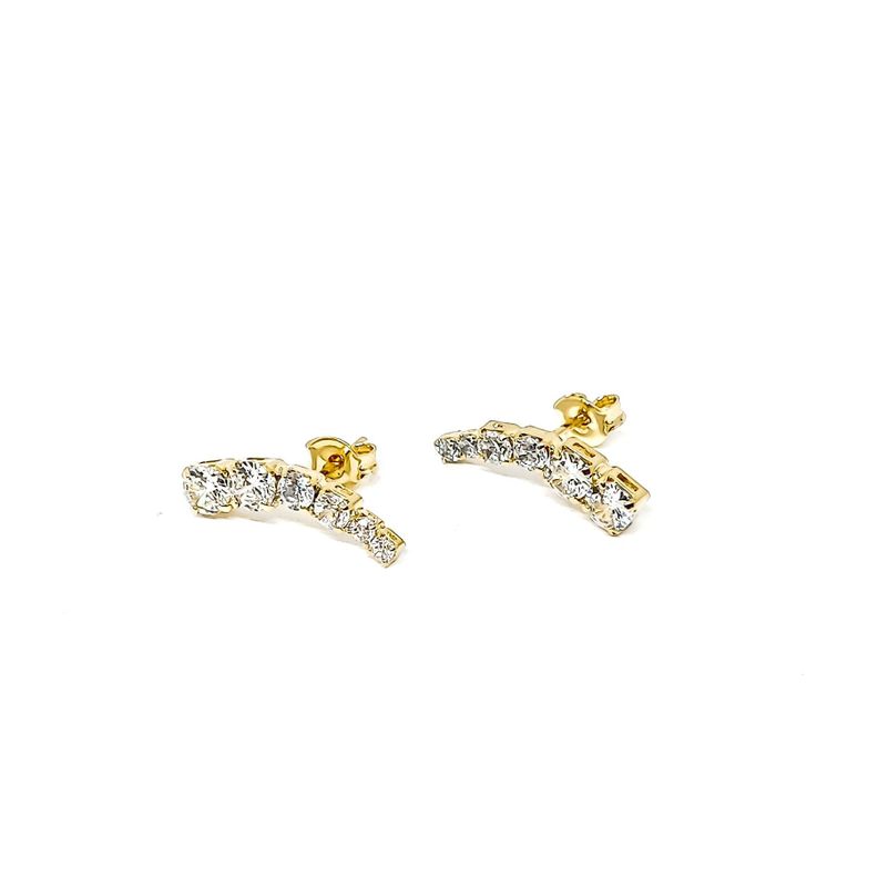 Aros Trepadores 6 Circones Enchapado Oro 18K-1