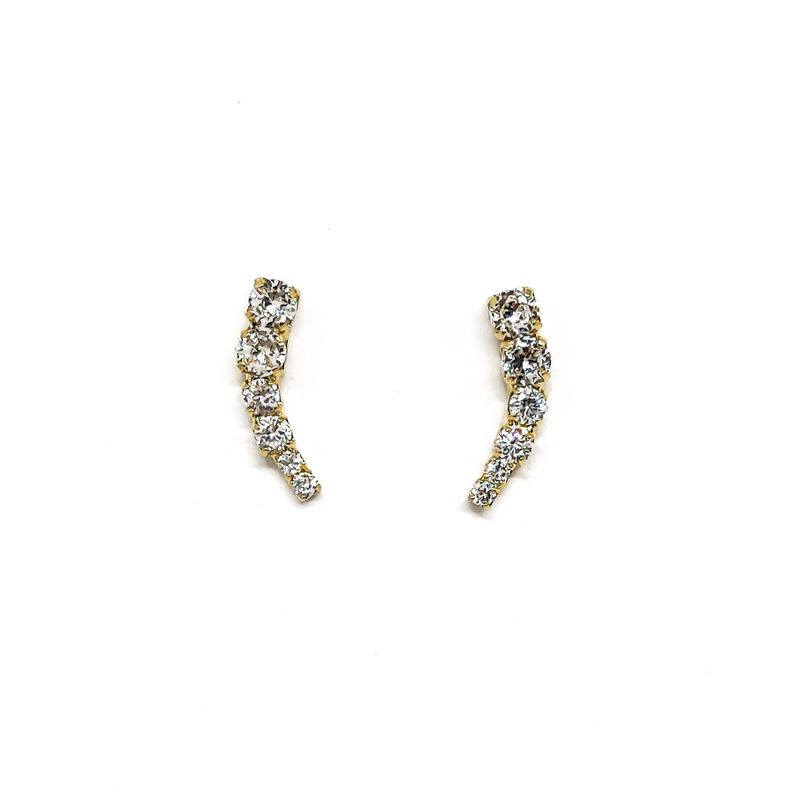 Aros Trepadores 6 Circones Enchapado Oro 18K-0
