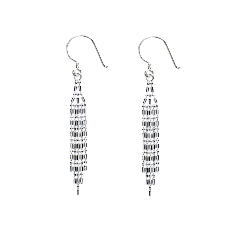 Aros Cadena Bolitas Colgante Plata Fina 925 -0