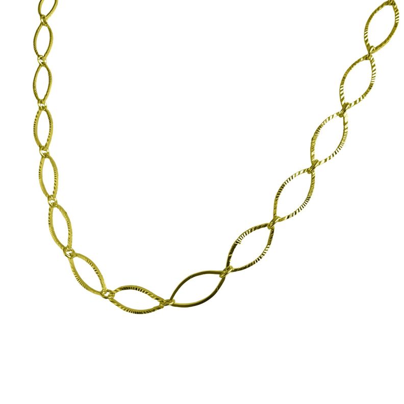 Collar Choker Ovalado Enchapado Oro 18K-3