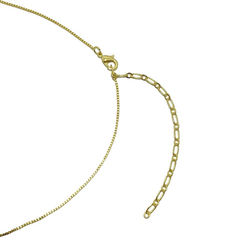 Collar Estrella Fugaz Cadena Veneciana Enchapado Oro 18K-2
