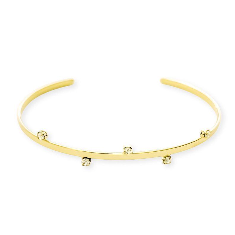 Pulsera Esclava Constanza 4 Circones Enchapado Oro 18K-0