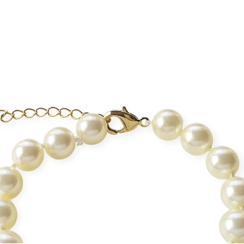 Pulsera Perlas Shellpearl 8mm Enchapado Oro 18K-1