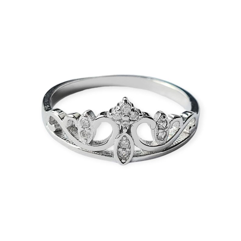 Anillo Circón Corona Plata Fina 925-1
