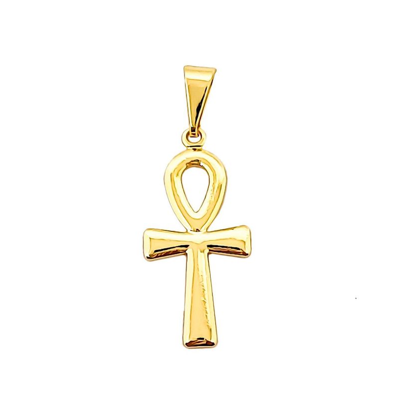 Colgante Cruz Ankh Enchapado Oro 18K-0