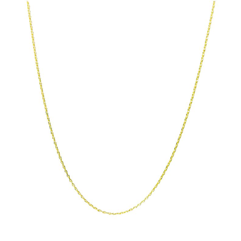 Cadena Eslabón Fino 50cm Enchapado Oro 18K-0