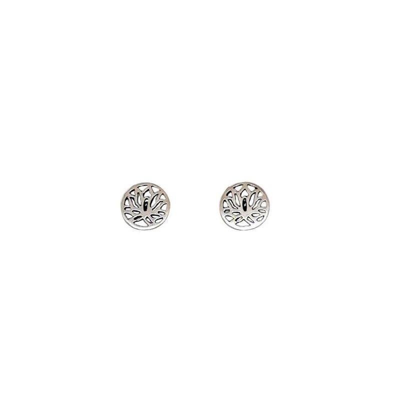 Aros Flor De Loto Mini Plata Fina 925-1