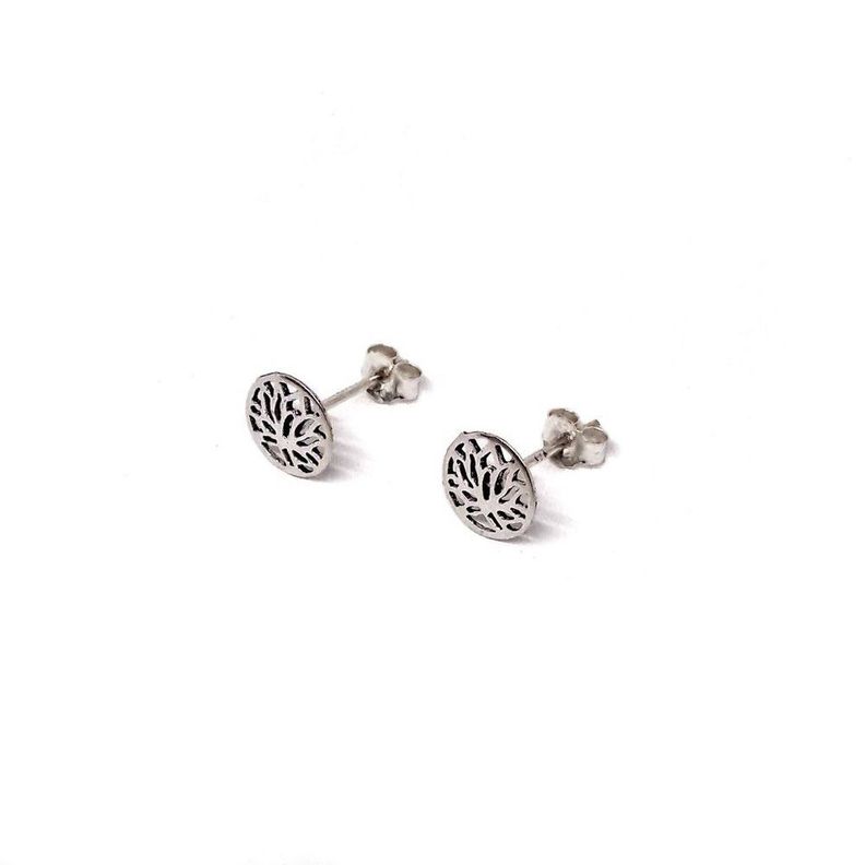 Aros Flor De Loto Mini Plata Fina 925-0