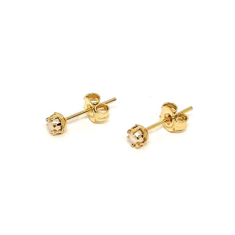 Aros Mini Perla 3mm Enchapado Oro 18K-0