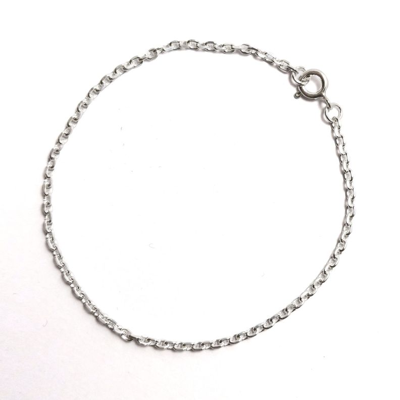 Pulsera Eslabón Limado 19cm Plata Fina 925-0