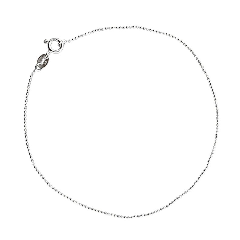 Tobillera Bolitas Mini Plata Fina 925-0
