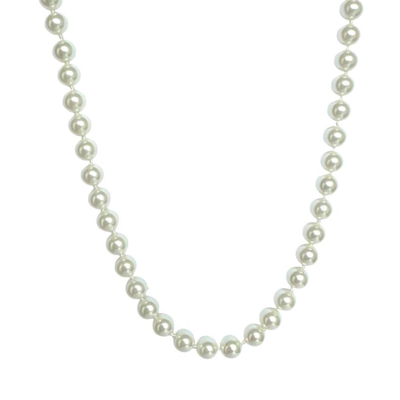 Collar Perlas Shellpearl Nudo 6mm Plata Fina 925-0