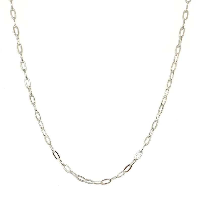 Cadena 50cm Eslabón Alargado 6x3mm Plata Fina 925-0