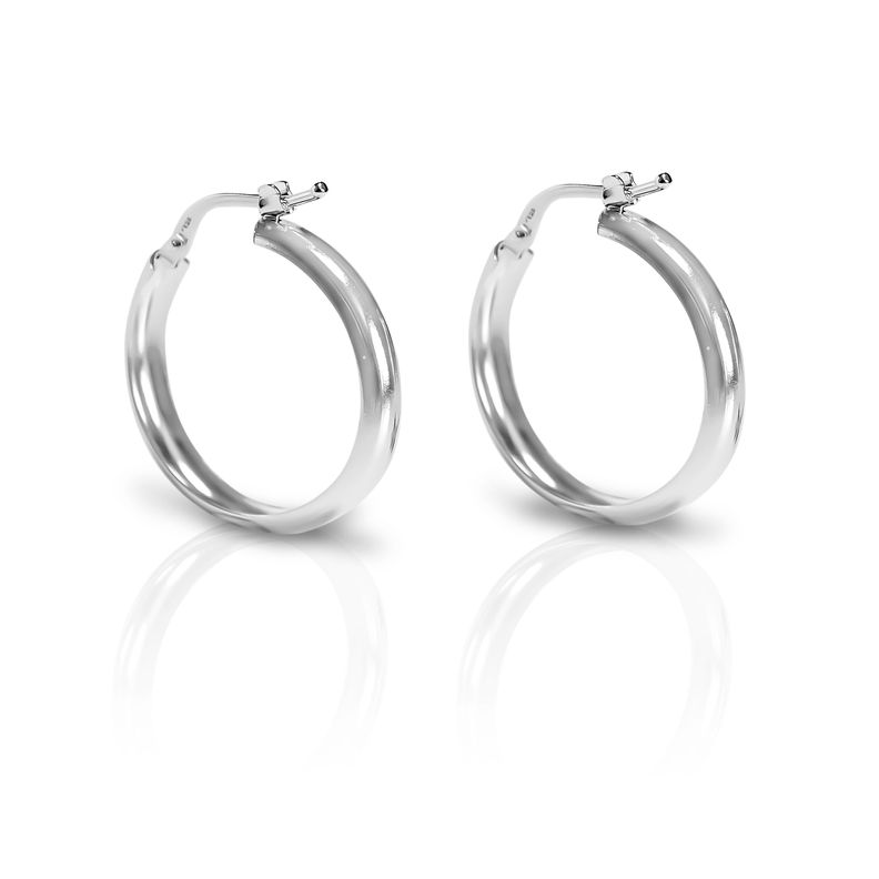 Aros Argolla Bisagra 23mm Plata Fina 925-2
