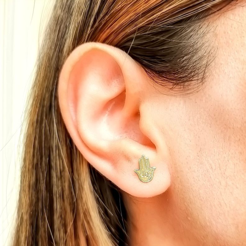 Aros Mano Fátima Enchapado Oro 18K-3